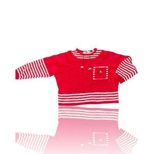 Vintage Milano Sport Nautical Red Pullover Sweater Women’s Striped Cropped Shirt